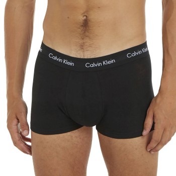 Calvin Klein 5P Cotton Stretch Solid Low Rise Trunks Sort bomuld Medium Herre