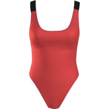 Calvin Klein Intense Power Rib Scoop Plus Swimsuit Koral polyamid XL+ Dame