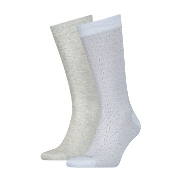 Calvin Klein Legwear Calvin Klein Strømper 2P Mirrored Logo Socks Lyseblå One Size Herre