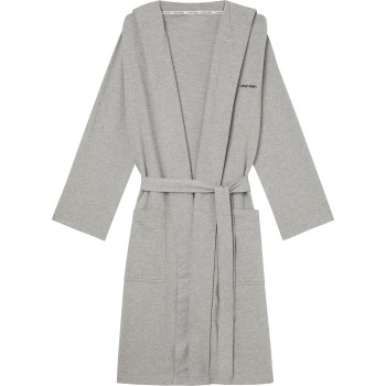 Se Calvin Klein Modern Cotton Lounge Robe Grå S/M Herre ved Timarco