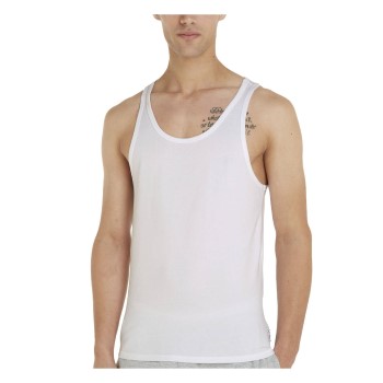 Se Calvin Klein 2P Modern Cotton Stretch Tank Hvid bomuld Small Herre ved Timarco