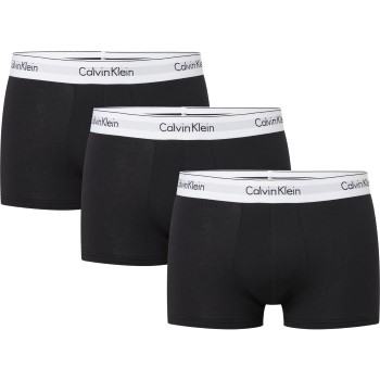 Calvin Klein 3P Modern Cotton Stretch Trunk Sort bomuld Large Herre