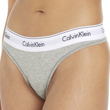 Calvin Klein Trusser Modern Cotton Thong Gråmelerad Large Dame