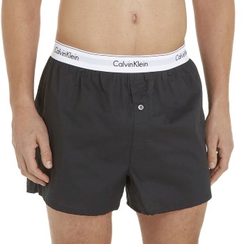 Calvin Klein 2P Modern Cotton Woven Slim Fit Boxer Sort vævet bomuld Medium Herre