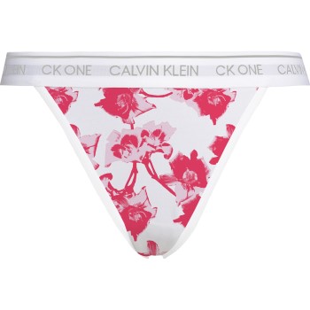 Se Calvin Klein Trusser One Cotton Brazilian Hvid Mønster Small Dame ved Timarco