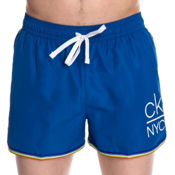 Calvin Klein Badebukser Pride Short Runner Swim Shorts Blå polyester Small Herre