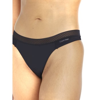 Calvin Klein Trusser Seductive Comfort Thong With Lace Sort Large Dame