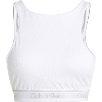 Calvin Klein Bh Sport Cutout Medium Impact Sports Bra Hvid polyester Large Dame