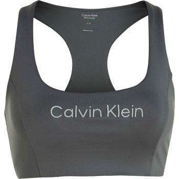 Calvin Klein Bh Sport Medium Support Sports Bra Grå Large Dame