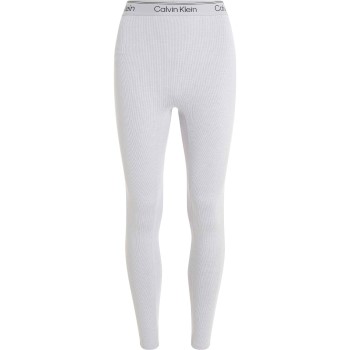 Calvin Klein Sport Ribbed 7/8 Leggins Lysegrå polyester Large Dame