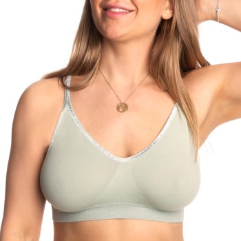 Missya Bh Lucia Glitter Bra Top Mintgrøn polyamid Large Dame