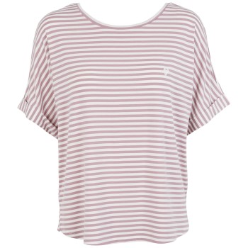 Missya Softness Stripe SS T-shirt Lilla modal Large Dame