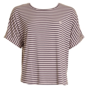 Missya Softness Stripe SS T-shirt Blomme modal Large Dame