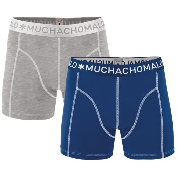 Muchachomalo 2P Cotton Stretch Basic Boxers Blå/Grå bomuld Medium Herre