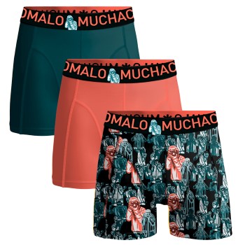 Muchachomalo 3P Cotton Stretch Camera Boxer Grøn Mønster bomuld X-Large Herre