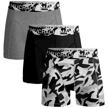 Muchachomalo 3P Cotton Stretch Duche Boxer Sort/Grå bomuld Large Herre