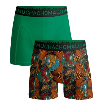 Muchachomalo 2P Cotton Stretch Rastafarian Boxer Grøn Mønster bomuld Medium Herre