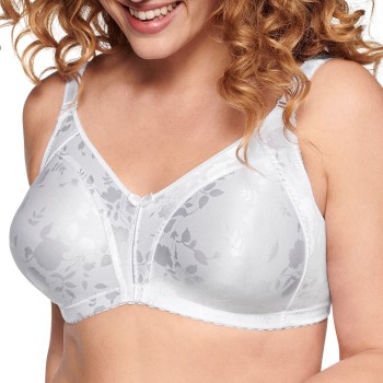 NATURANA Bh Heritage Minimizer Soft Bra Floral Hvid polyamid B 80 Dame