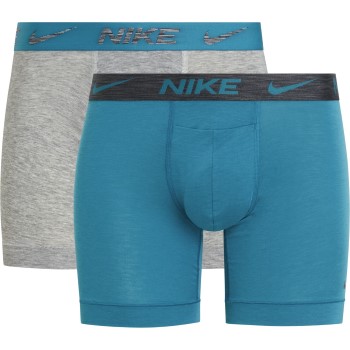 Nike 2P Dri-Fit ReLuxe Boxer Brief Grå/Blå Large Herre