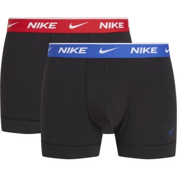 Nike 2P Everyday Cotton Stretch Trunk Sort/Blå bomuld Small Herre