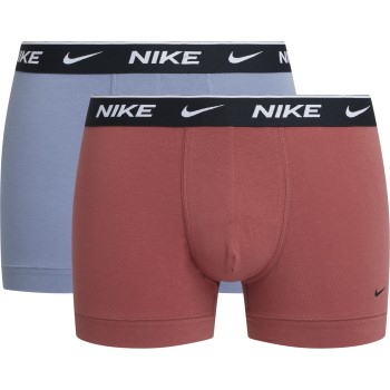 Nike 2P Everyday Cotton Stretch Trunk Rød/Lilla bomuld Large Herre