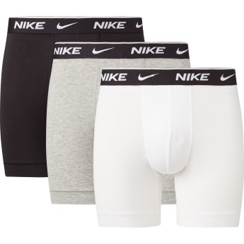 Nike 3P Everyday Essentials Cotton Stretch Boxer Sort/Grå bomuld Medium Herre