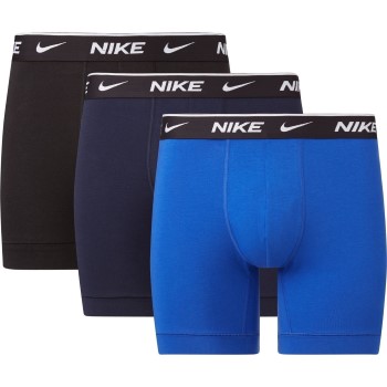 Nike 3P Everyday Essentials Cotton Stretch Boxer Sort/Blå bomuld Small Herre