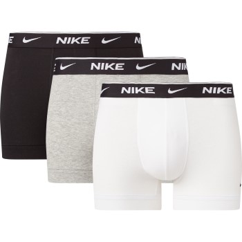 Nike 3P Everyday Essentials Cotton Stretch Trunk Sort/Grå bomuld Large Herre