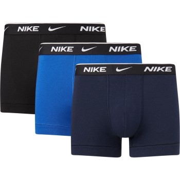 Nike 3P Everyday Essentials Cotton Stretch Trunk Sort/Blå bomuld Medium Herre