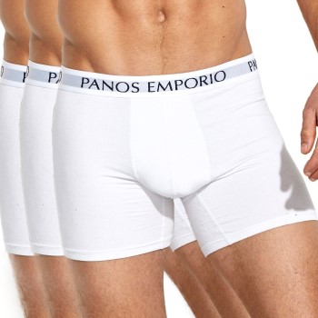 Panos Emporio 3P Base Bamboo Cotton Boxer Hvid Medium Herre