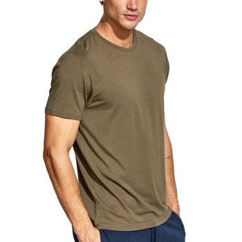 Se Panos Emporio Base Bamboo Tee Oliven Large Herre ved Timarco