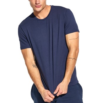 Panos Emporio Base Bamboo Tee Marineblå Medium Herre