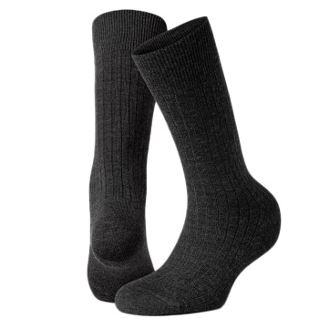 Panos Emporio Strømper 2P Premium Mercerized Wool Rib Socks Antracit One Size Herre