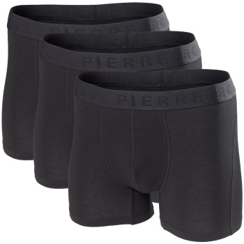 Pierre Robert 3P For Men Boxers Sort økologisk bomuld Medium Herre