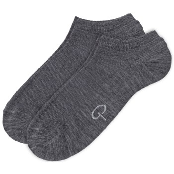 Pierre Robert Strømper 2P Wool Low Cut Socks Grå Str 37/40