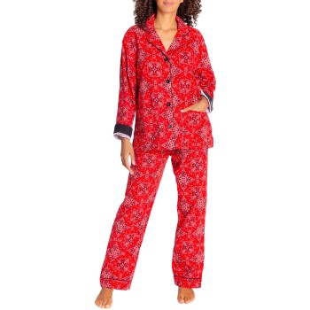 PJ Salvage Boots And Bonfires Pyjama Rød bomuld Small Dame