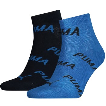 Puma Strømper 2P BWT Quarter Sock Blå Str 43/46