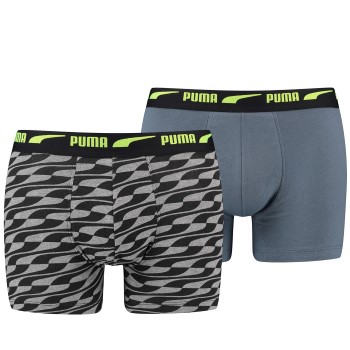 Puma 2P Men Formstrip Boxer Blå bomuld Medium Herre