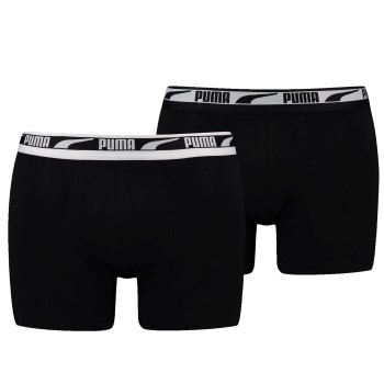 Puma 2P Men Multi Logo Boxer Sort bomuld Medium Herre