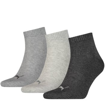 Puma Strømper 3P Quarter Socks Grå Str 43/46