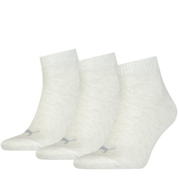 Puma Strømper 3P Quarter Socks Lysegrå Str 43/46