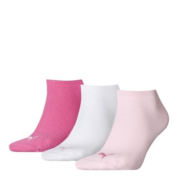 Puma Strømper 3P Sneaker Socks Rosa/Hvid Str 39/42