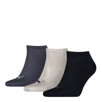 Puma Strømper 3P Sneaker Socks Marineblå/Grå Str 43/46