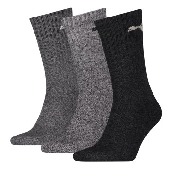 Puma Strømper 3P Sport Crew Socks Mørkgrå  Str 35/38