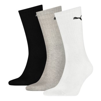 Puma Strømper 3P Sport Crew Socks Grå/Sort Str 43/46