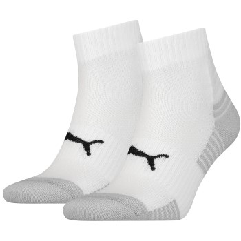 Puma Strømper 2P Sport Cushioned Quarter Socks Hvid Str 43/46