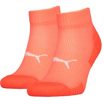 Puma Strømper 2P Sport Cushioned Quarter Socks Koral Str 43/46