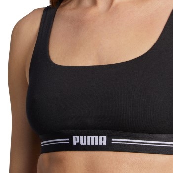 Puma Bh Women Scoop Neck Top Sort økologisk bomuld Small Dame