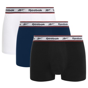 Reebok 3P Barlow Sports Trunk Sort/Marine/Hvid bomuld Medium Herre