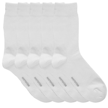 Resteröds Strømper 5P Bamboo Socks Hvid Str 40/45 Herre